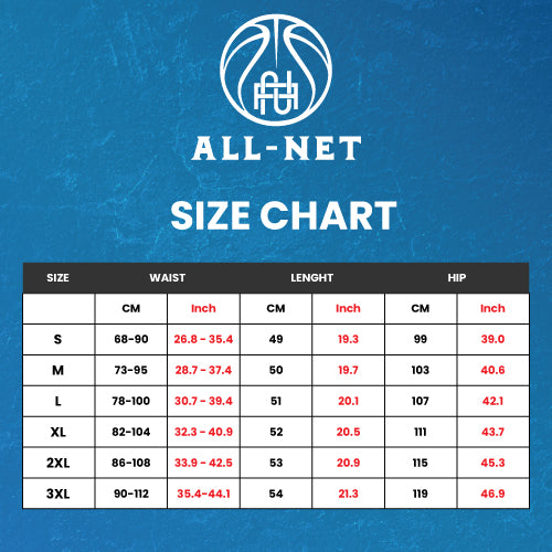 All-Net Elite Black-size chart